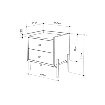 Kunimitsu Nattbord 45 cm - Møbler - Bord - Avlastningsbord & sidobord - Sengebord & nattbord