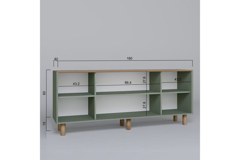 Kuniyoshi Konsollbord 180 cm - Grønn - Møbler - Bord - Avlastningsbord & sidobord - Konsollbord & gangbord