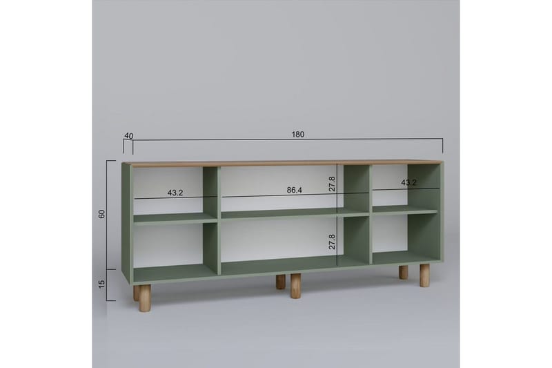Kuniyoshi Konsollbord 180 cm - Grønn - Møbler - Bord - Avlastningsbord & sidobord - Konsollbord & gangbord