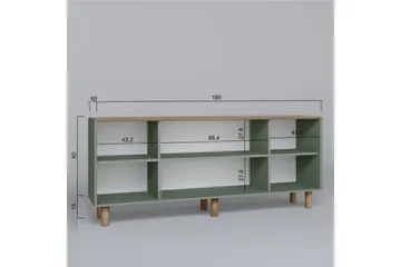 Kuniyoshi Konsollbord 180 cm - Grønn - Møbler - Bord - Avlastningsbord & sidobord - Konsollbord & gangbord