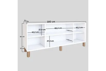 Kuniyoshi Konsollbord 180 cm - Hvit - Møbler - Bord - Avlastningsbord & sidobord - Konsollbord & gangbord