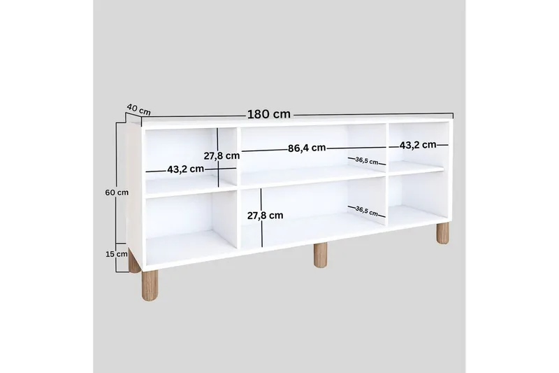 Kuniyoshi Konsollbord 180 cm - Hvit - Møbler - Bord - Avlastningsbord & sidobord - Konsollbord & gangbord