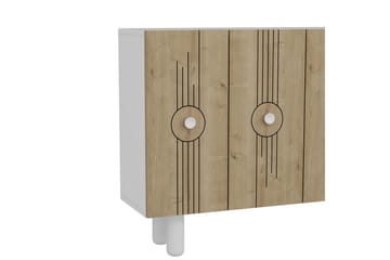 Kyrosen Konsollbord 120 cm - Hvit/Eik - Møbler - Bord - Avlastningsbord & sidobord - Konsollbord & gangbord