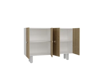 Kyrosen Konsollbord 120 cm - Hvit/Eik - Møbler - Bord - Avlastningsbord & sidobord - Konsollbord & gangbord