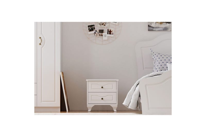 Kyvor Nattbord 45 cm - Matt Hvit - Møbler - Bord - Avlastningsbord & sidobord - Sengebord & nattbord