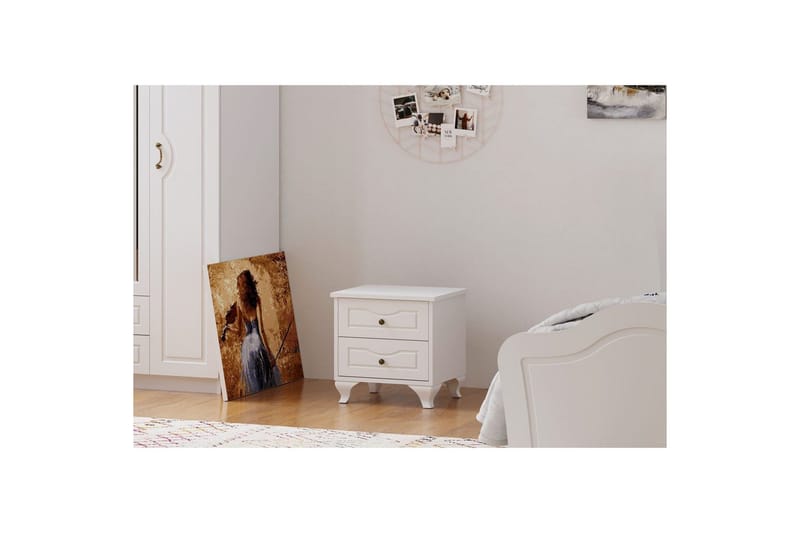 Kyvor Nattbord 45 cm - Matt Hvit - Møbler - Bord - Avlastningsbord & sidobord - Sengebord & nattbord