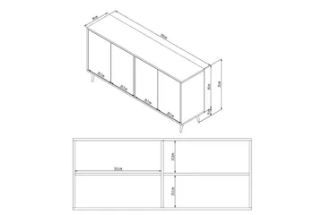 Lacus Konsollbord 150 cm - Hvit - Møbler - Bord - Avlastningsbord & sidobord - Konsollbord & gangbord