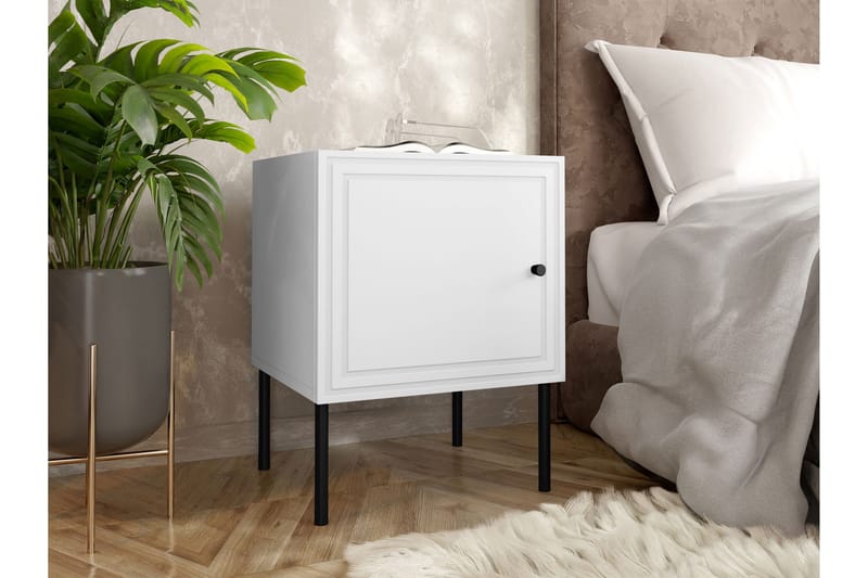 Laholm Nattbord 45 cm - Hvit - Møbler - Bord - Avlastningsbord & sidobord - Sengebord & nattbord