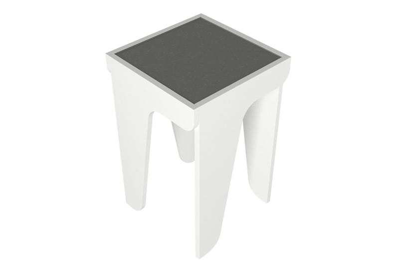 Avlastningsbord Dekrim 37 cm - Hvit - Lampebord & sidebord - Brettbord og småbord