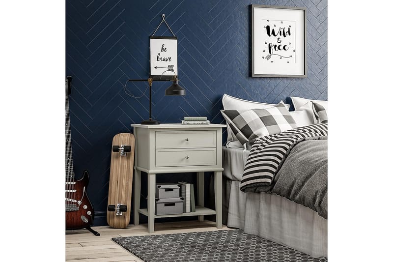 Avlastningsbord Franklin 56 cm Hvit - Dorel Home - Møbler - Bord - Avlastningsbord & sidobord - Lampebord & sidebord