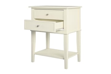 Avlastningsbord Franklin 56 cm Hvit - Dorel Home - Møbler - Bord - Avlastningsbord & sidobord - Lampebord & sidebord