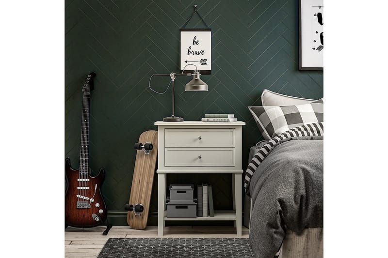 Avlastningsbord Franklin 56 cm Hvit - Dorel Home - Møbler - Bord - Avlastningsbord & sidobord - Lampebord & sidebord