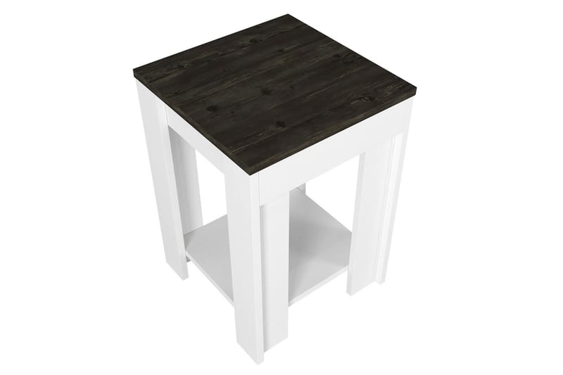 Avlastningsbord Honseler 40 cm - Hvit / Mørkebrun - Lampebord & sidebord - Brettbord og småbord