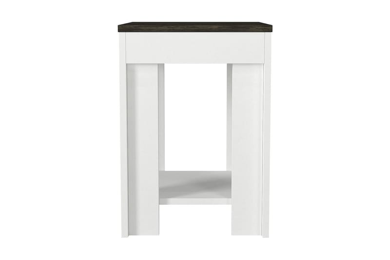 Avlastningsbord Honseler 40 cm - Hvit / Mørkebrun - Lampebord & sidebord - Brettbord og småbord