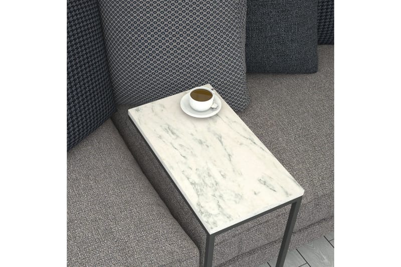 Avlastningsbord Mertha 46 cm - Svart / Hvit - Møbler - Bord - Avlastningsbord & sidobord - Lampebord & sidebord