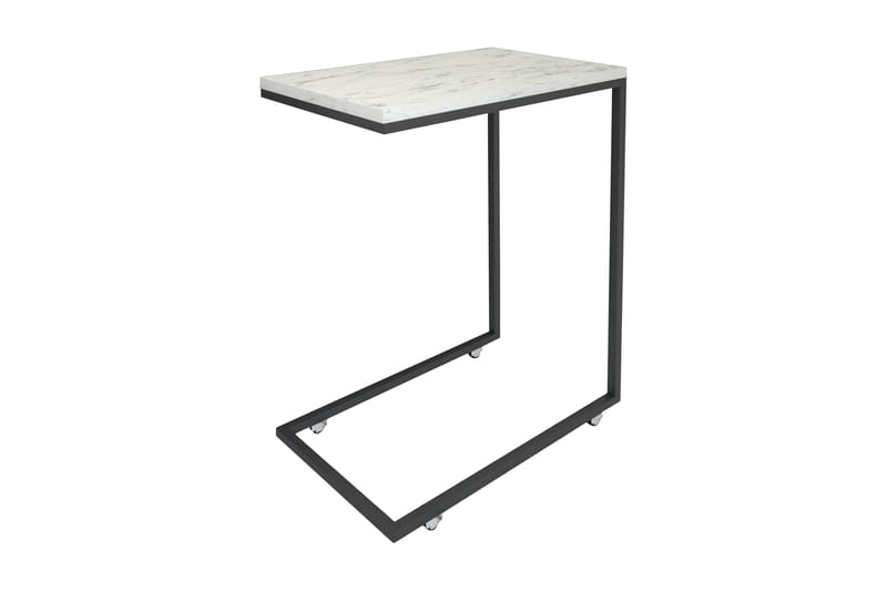 Avlastningsbord Mertha 46 cm - Svart / Hvit - Møbler - Bord - Avlastningsbord & sidobord - Lampebord & sidebord
