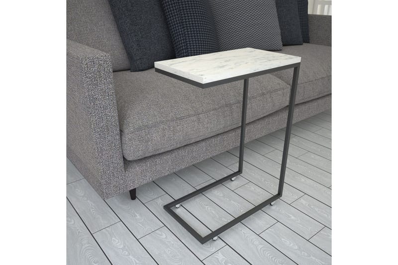 Avlastningsbord Mertha 46 cm - Svart / Hvit - Møbler - Bord - Avlastningsbord & sidobord - Lampebord & sidebord