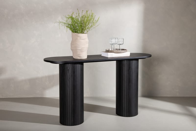 Bianca Sidebord 130x40x72 cm Oval - Sort - Møbler - Bord - Avlastningsbord & sidobord - Lampebord & sidebord