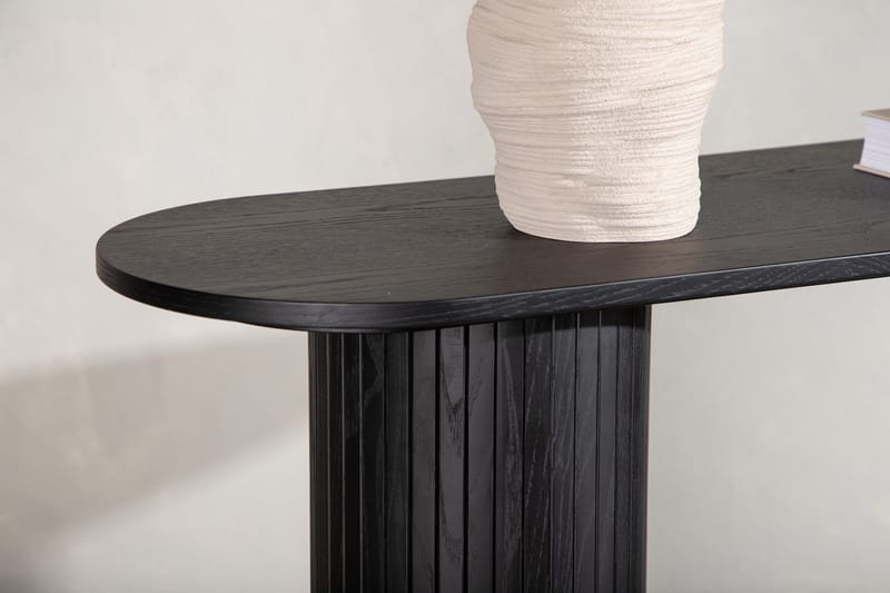 Bianca Sidebord 130x40x72 cm Oval - Sort - Møbler - Bord - Avlastningsbord & sidobord - Lampebord & sidebord