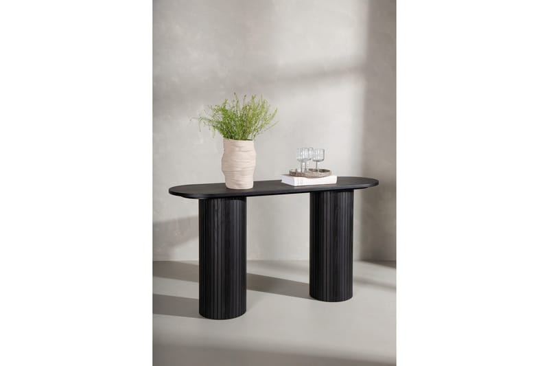 Bianca Sidebord 130x40x72 cm Oval - Sort - Møbler - Bord - Avlastningsbord & sidobord - Lampebord & sidebord