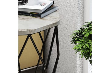 Bojana Sidebord Rundt 46 cm - Grå/Svart - Møbler - Bord - Avlastningsbord & sidobord - Lampebord & sidebord