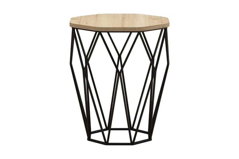Bojana Sidebord Rundt 46 cm - Natur/Svart - Møbler - Bord - Avlastningsbord & sidobord - Lampebord & sidebord