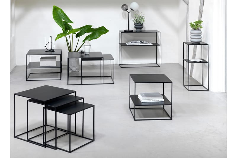 Burningham Avlastningsbord 35x90x80 cm - Svart - Møbler - Bord - Avlastningsbord & sidobord - Lampebord & sidebord