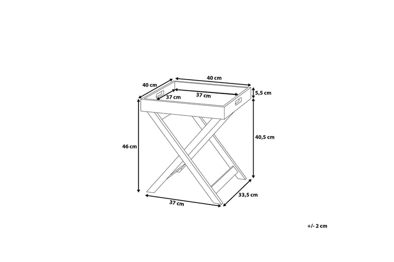 Chester Sidebord 40 cm - Grå - Møbler - Bord - Avlastningsbord & sidobord - Lampebord & sidebord