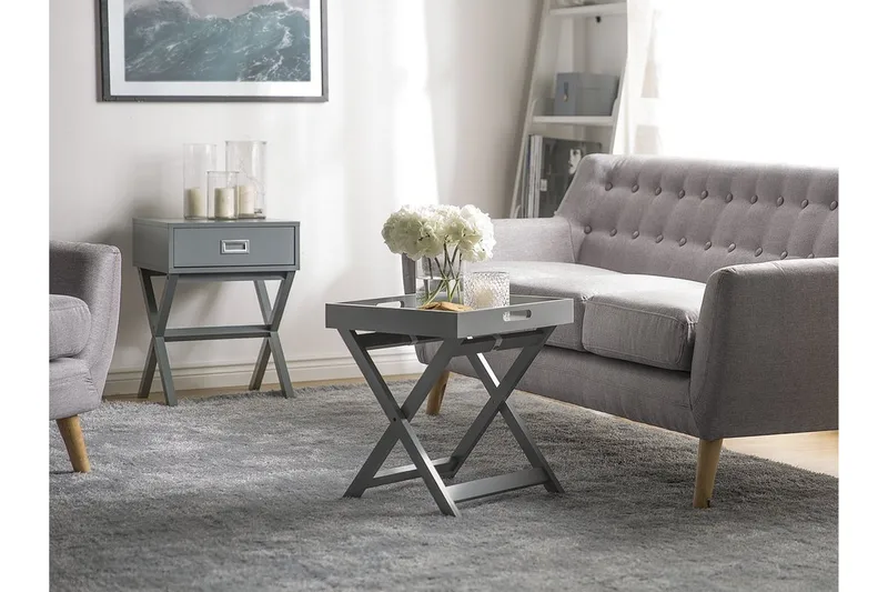 Chester Sidebord 40 cm - Grå - Møbler - Bord - Avlastningsbord & sidobord - Lampebord & sidebord