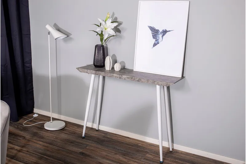 Edge Sidebord 110x30 cm - Hvit - Møbler - Bord - Avlastningsbord & sidobord - Lampebord & sidebord