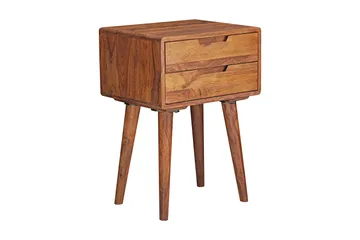 Eshott Nattbord 47 cm med Oppbevaring og Skuffer i Tre - Brun - Møbler - Bord - Avlastningsbord & sidobord - Sengebord & nattbord