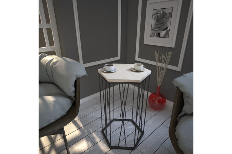 Falan Sidebord 40 cm Sekskant - Grå - Møbler - Bord - Avlastningsbord & sidobord - Lampebord & sidebord