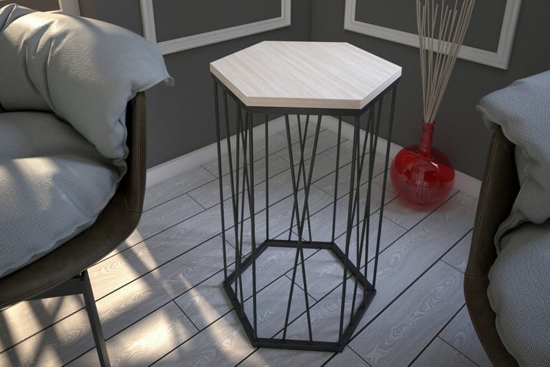 Falan Sidebord 40 cm Sekskant - Grå - Møbler - Bord - Avlastningsbord & sidobord - Lampebord & sidebord