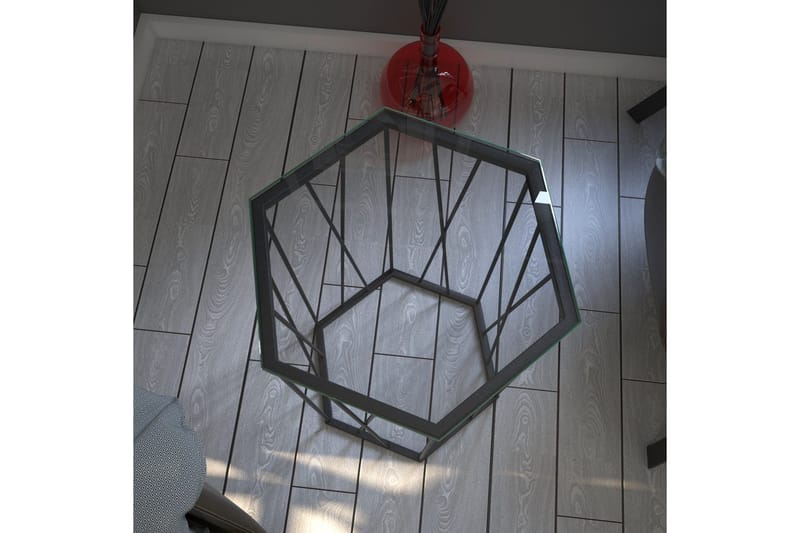 Falan Sidebord 40 cm Sekskant - Svart/Sølv - Møbler - Bord - Avlastningsbord & sidobord - Lampebord & sidebord
