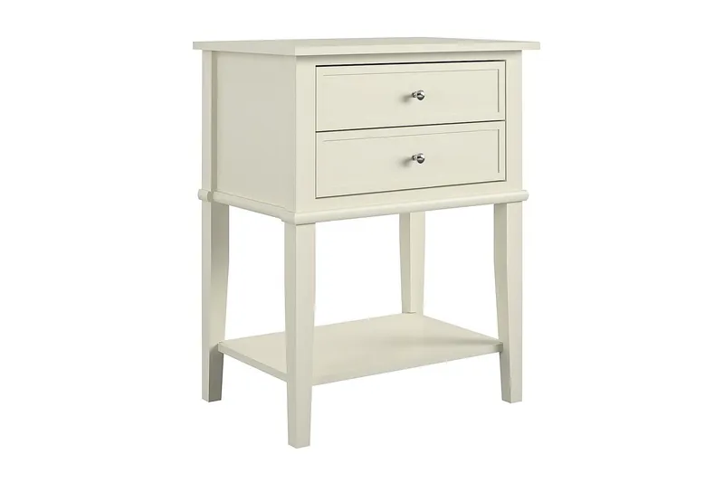 Franklin Avlastningsbord 56 cm Hvit - Dorel Home - Møbler - Bord - Avlastningsbord & sidobord - Lampebord & sidebord