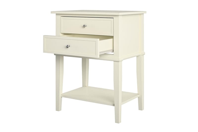 Franklin Avlastningsbord 56 cm Hvit - Dorel Home - Møbler - Bord - Avlastningsbord & sidobord - Lampebord & sidebord