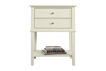 Franklin Avlastningsbord 56 cm Hvit - Dorel Home - Møbler - Bord - Avlastningsbord & sidobord - Lampebord & sidebord