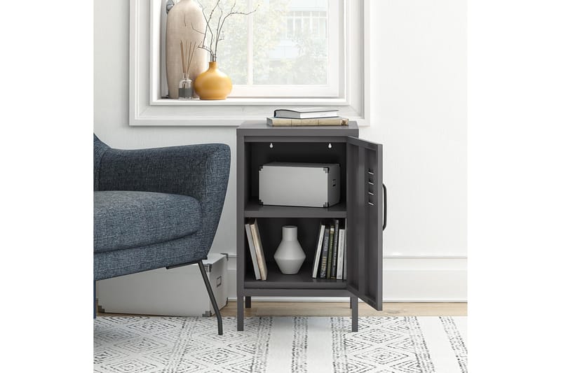 Franklin Sidebord 38x40 cm Grå - Dorel Home - Møbler - Bord - Avlastningsbord & sidobord - Lampebord & sidebord