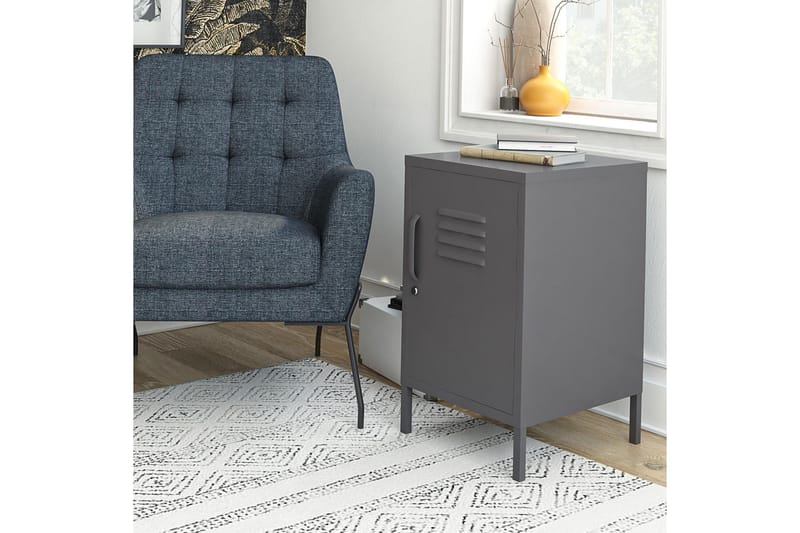 Franklin Sidebord 38x40 cm Grå - Dorel Home - Møbler - Bord - Avlastningsbord & sidobord - Lampebord & sidebord