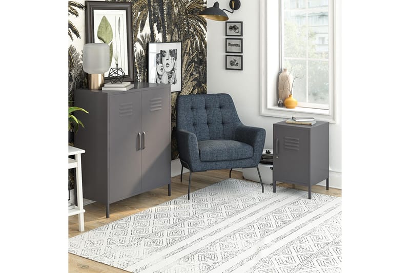 Franklin Sidebord 38x40 cm Grå - Dorel Home - Møbler - Bord - Avlastningsbord & sidobord - Lampebord & sidebord