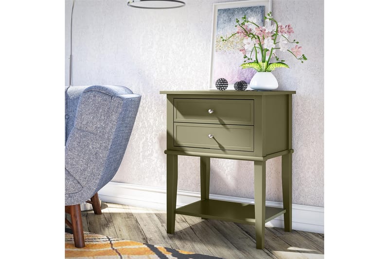 Franklin Sidebord 56x39 cm Olivengrønn - Queer Eye - Møbler - Bord - Avlastningsbord & sidobord - Lampebord & sidebord
