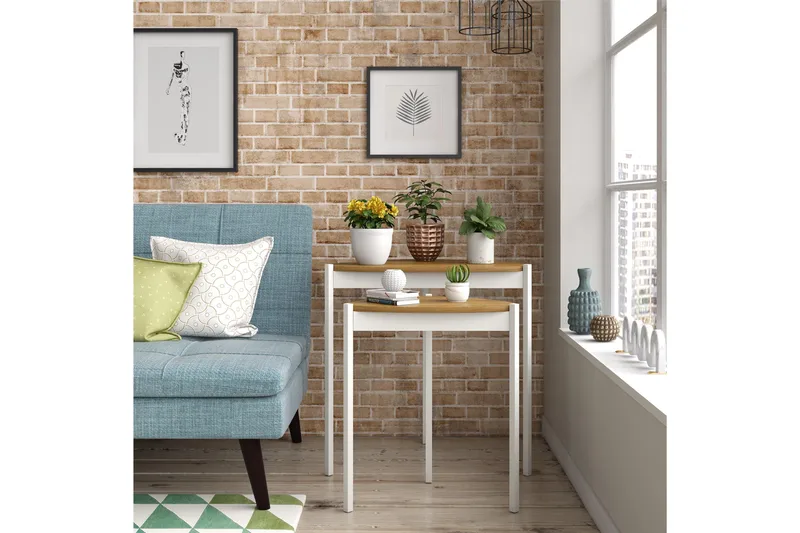 Genadi Sidebord - Hvit - Møbler - Bord - Avlastningsbord & sidobord - Lampebord & sidebord