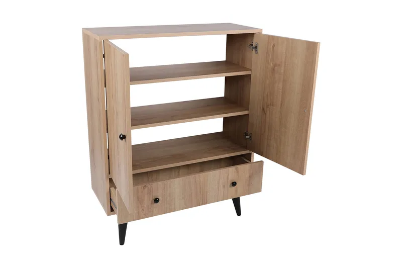 Gibia Side Avlastningsbord 90 cm - Natur / Svart - Møbler - Bord - Avlastningsbord & sidobord - Lampebord & sidebord