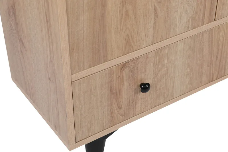 Gibia Side Avlastningsbord 90 cm - Natur / Svart - Møbler - Bord - Avlastningsbord & sidobord - Lampebord & sidebord