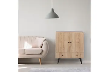 Gibia Side Avlastningsbord 90 cm - Natur / Svart - Møbler - Bord - Avlastningsbord & sidobord - Lampebord & sidebord