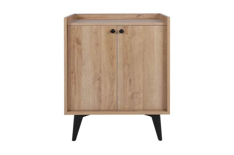 Kastelas Side Avlastningsbord 70 cm, Natur / Svart