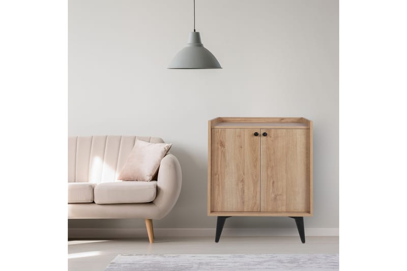 Kastelas Side Avlastningsbord 70 cm - Natur / Svart - Møbler - Bord - Avlastningsbord & sidobord - Lampebord & sidebord