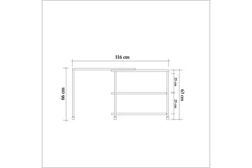 Lantenot Sidebord 76cm - Natur / Svart - Møbler - Bord - Avlastningsbord & sidobord - Lampebord & sidebord