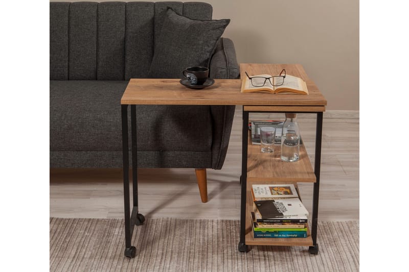 Lantenot Sidebord 76cm - Natur / Svart - Møbler - Bord - Avlastningsbord & sidobord - Lampebord & sidebord