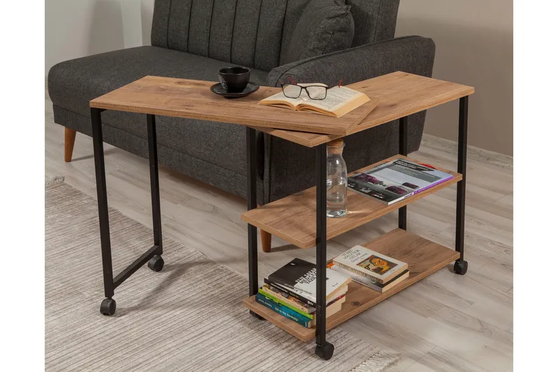 Lantenot Sidebord 76cm - Natur / Svart - Møbler - Bord - Avlastningsbord & sidobord - Lampebord & sidebord